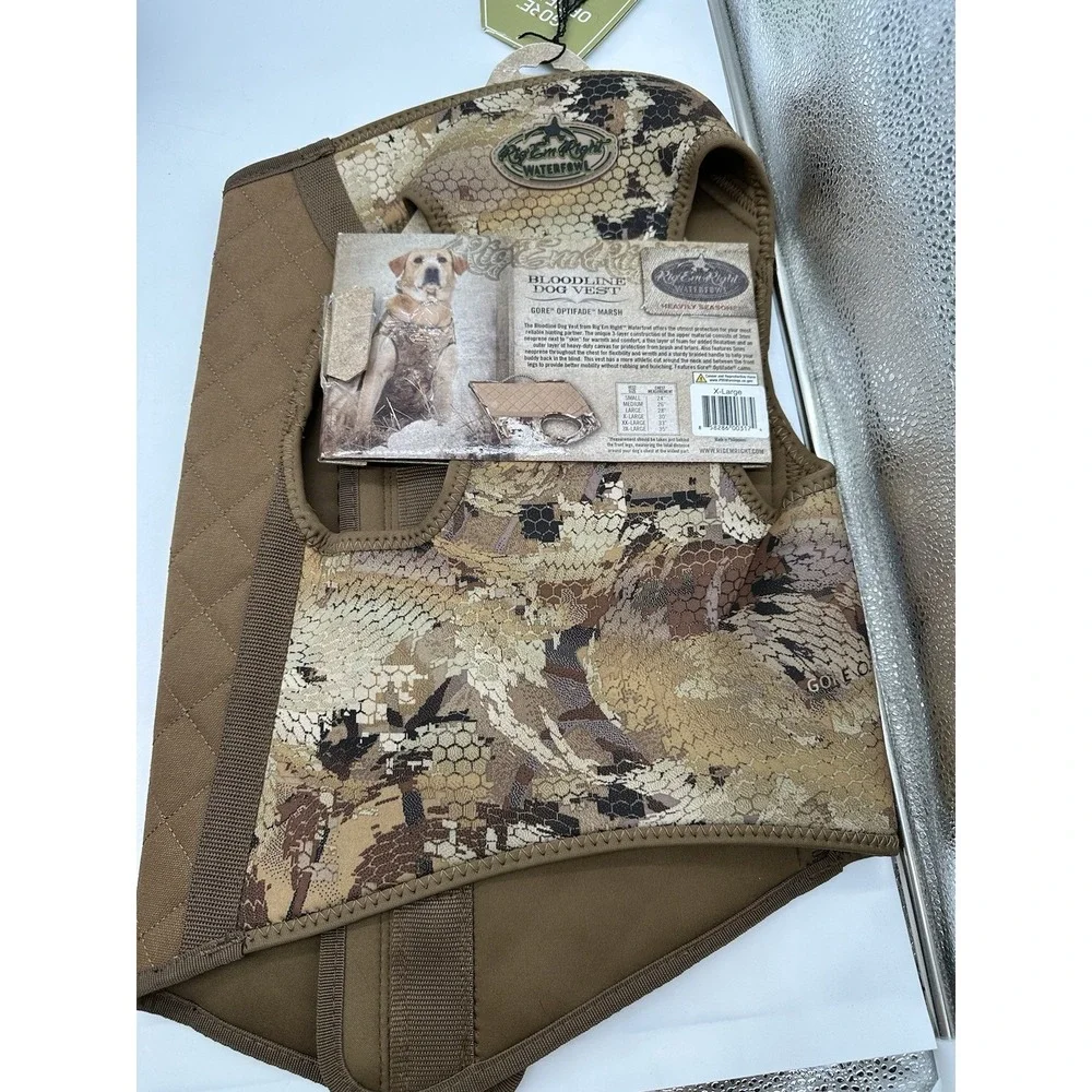 Rig'Em Right Bloodline Elite Dog Vest - Gore Optifade Waterfowl Marsh - XL